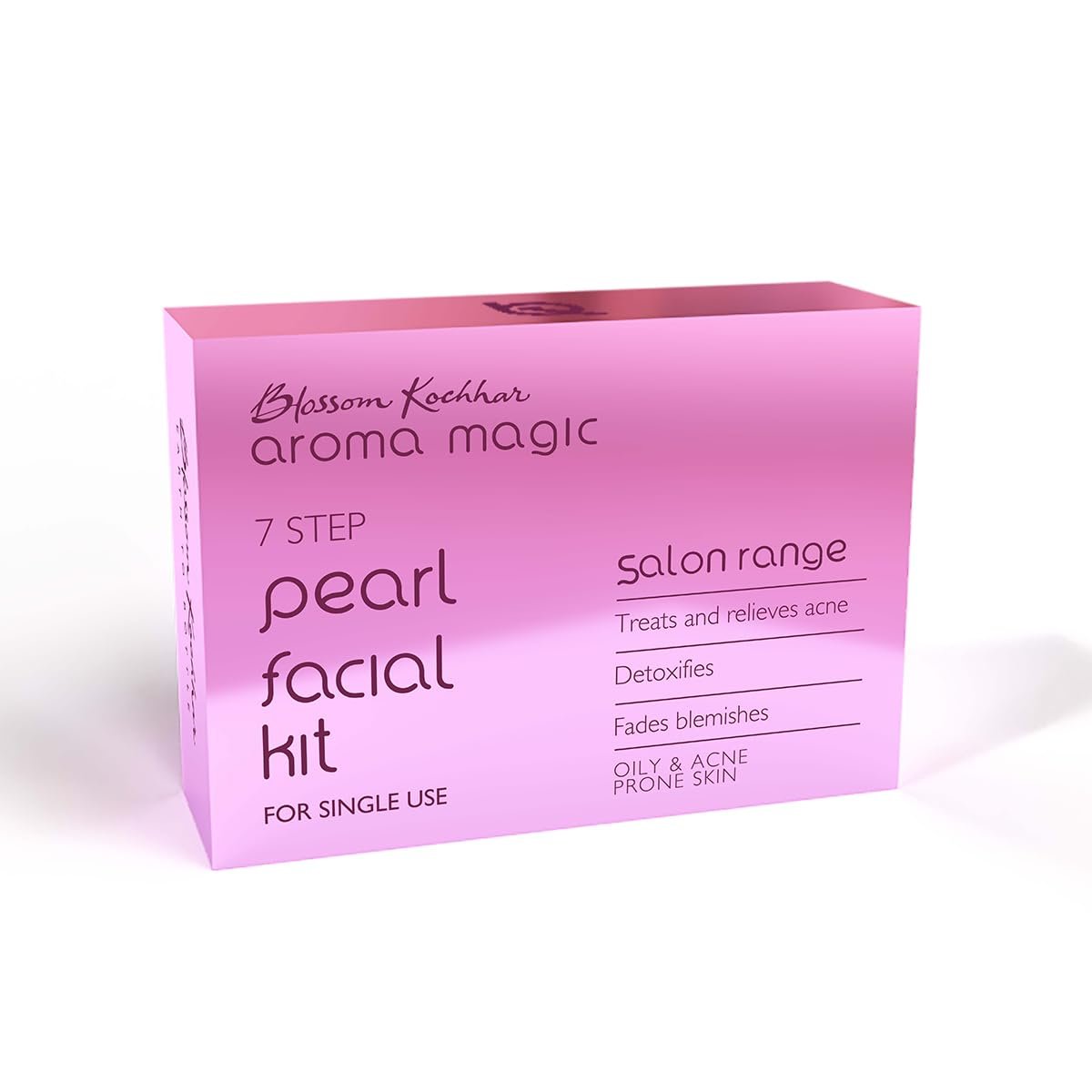 Aroma Magic 7 step Pearl Facial Kit| Anti-Acne, Detox & Lighten blemishes| Pearl Bhasma, Seaweed Extracts| Oily & Acne Prone Skin| Single Use| Pack of 1 (30g + 18ml) thumbnail