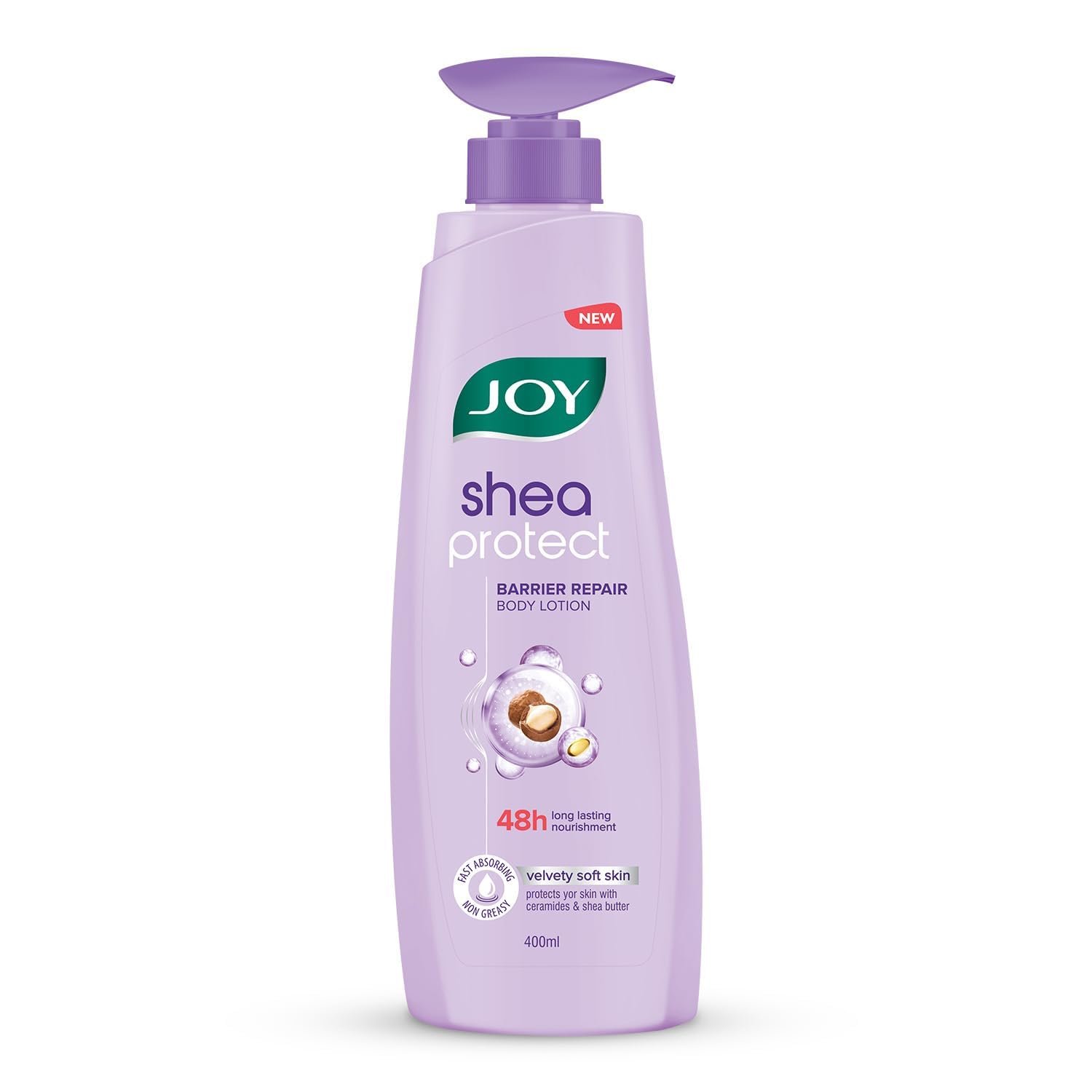 Joy Shea Protect Winter Body Lotion 400ml | For Skin Barrier Repair | 48 Hour Nourishment WIth Ceramide & Shea Butter | Fast Absorbing & Non Greasy Lotion | Velvety Soft Skin | thumbnail
