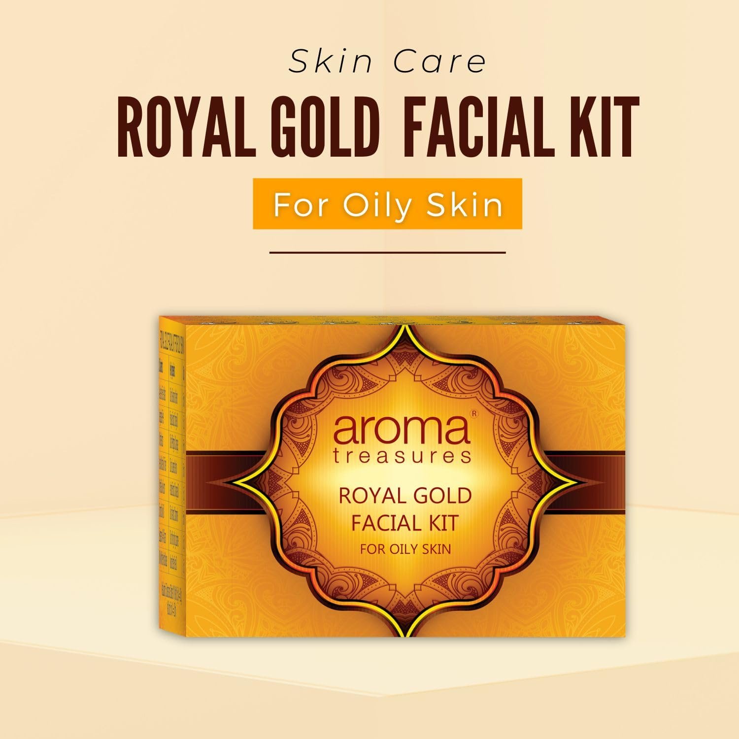 Aroma treasures Royal gold facial kit - For Oily Skin (One time uise kit) thumbnail