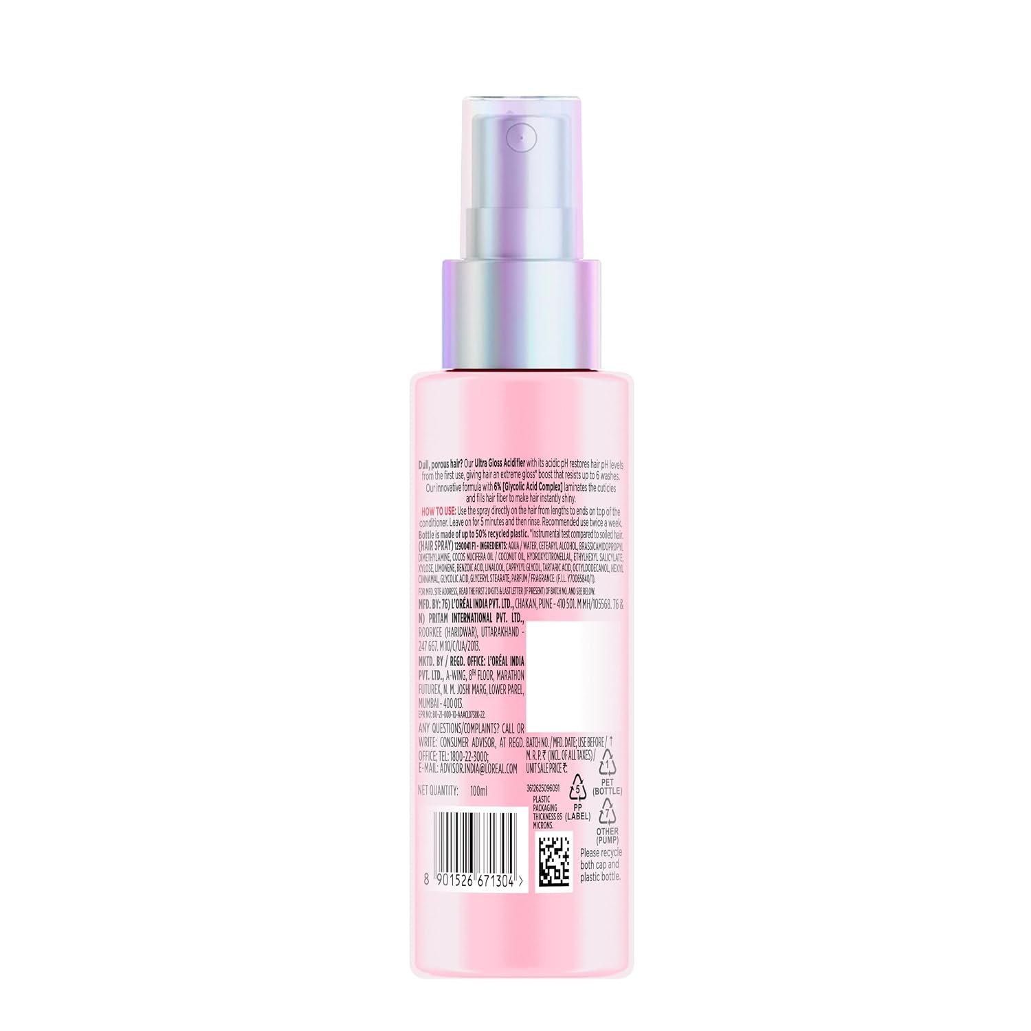 L'Oréal Paris Glycolic Gloss Shine Glazing Acidifier, 100ml thumbnail