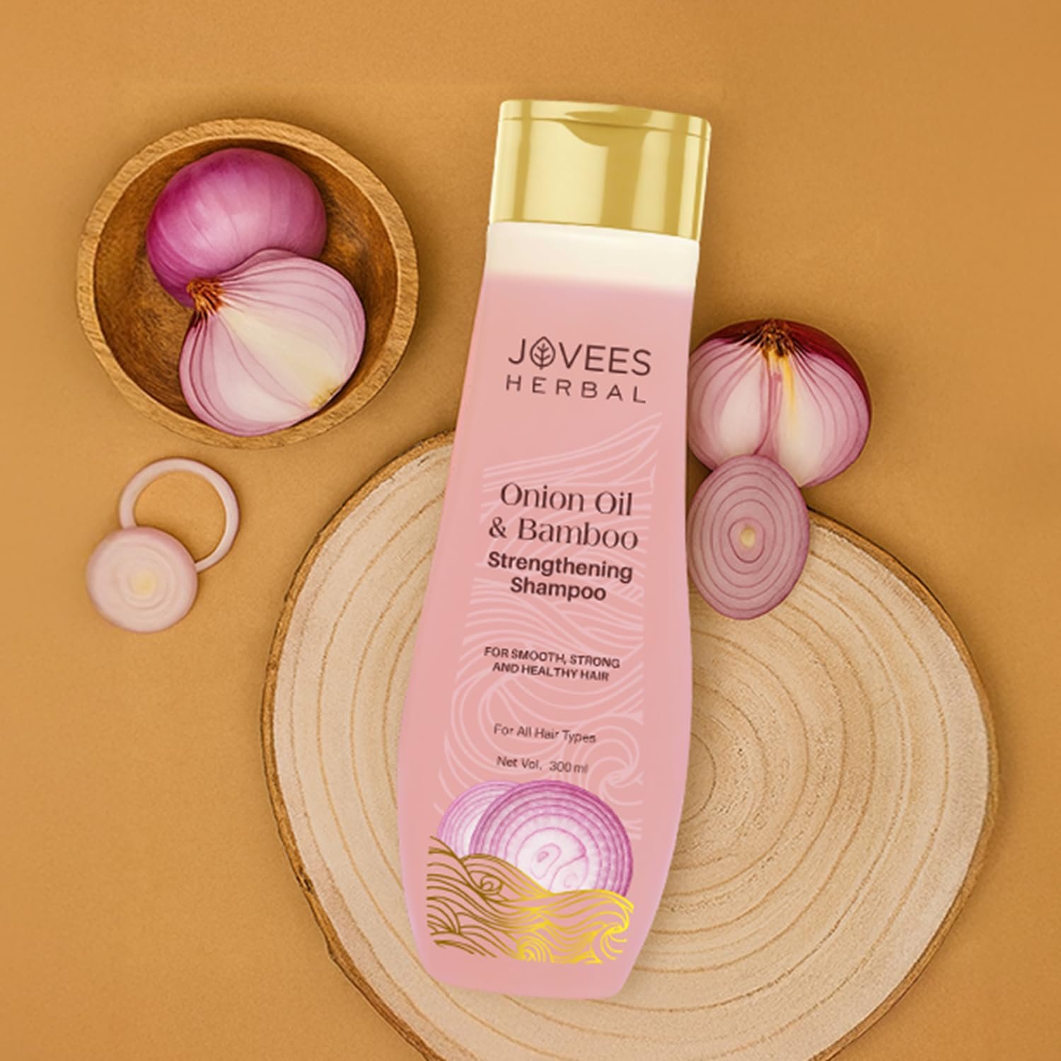 Jovees Herbal Red Onion Oil & Bamboo Strengthening Shampoo | Gives Smooth, Strong And healthy hair | For All Hair Types 300ML thumbnail