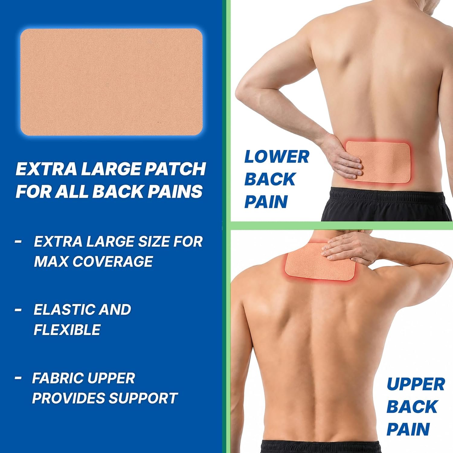 Viopatch Back Pain Relief Patch XL - Pack of 5 Extra Large Patches | Instant & Long Lasting Relief from Lower or Upper Back Pain | Natural | No Side Effects thumbnail