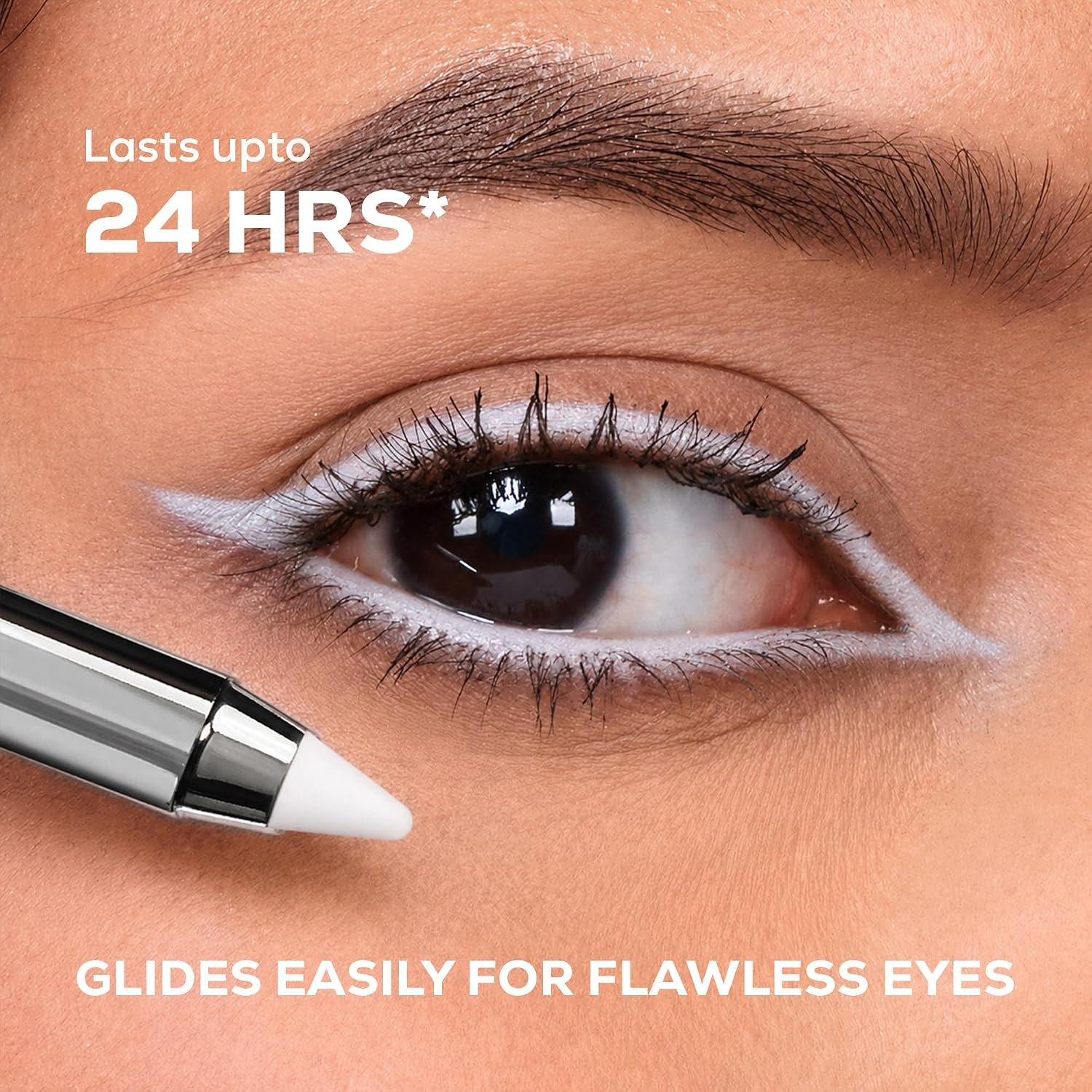RENEE Midnight Kohl Pencil- White | Waterproof, Smudge-proof Kajal With Sharpener | Matte Finish, Long-lasting Upto 24 Hours | One-swipe Application With Vitamin E | 1.5 g thumbnail