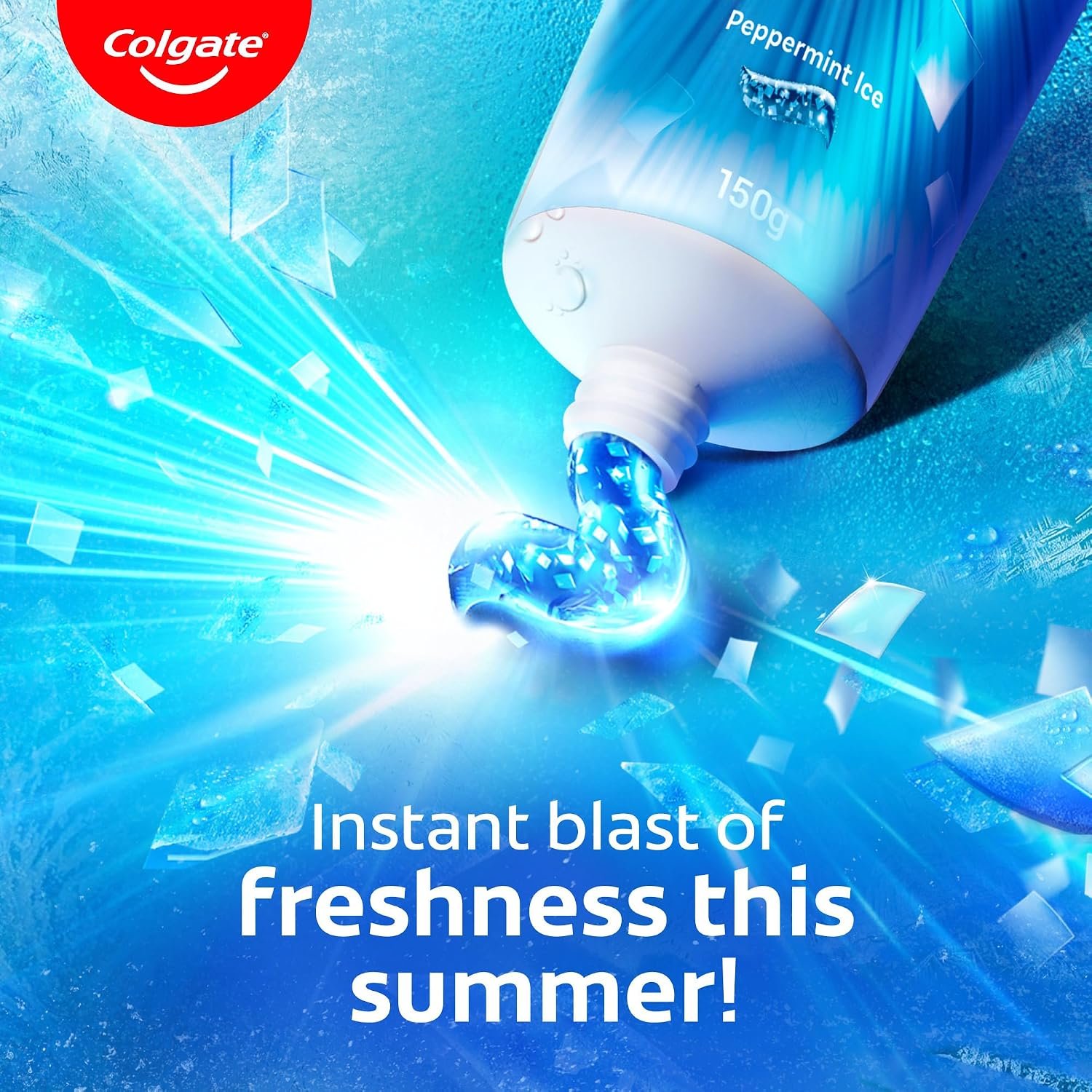Colgate MaxFresh Breath Freshner Oral Care Toothpaste, 300g Saver Pack (150g x 2), Peppermint Ice, Blue Gel Paste with Menthol & Cooling crystals for bad breath control thumbnail