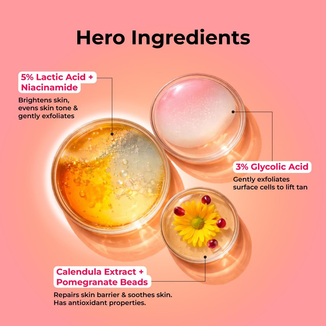 Hula Hoop 8% De-Tan Body Wash by Foxtale | Removes Tan & Reduces Pigmentation | With Niacinamide, Glycolic Acid, & Calendula Extract | For All Skin Types | 250 ml thumbnail