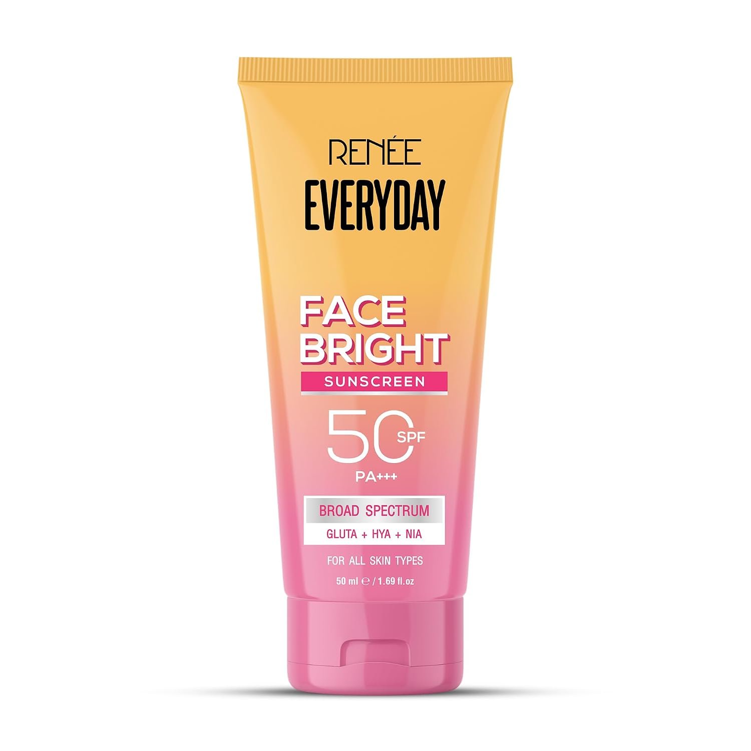 RENEE Everyday Face Bright Brightening Sunscreen SPF 50 PA+++ | In-Vivo Tested | With Niacinamide, Hyaluronic Acid & Glutathione | Broad Spectrum UVA & UVB Protection | 50ml thumbnail