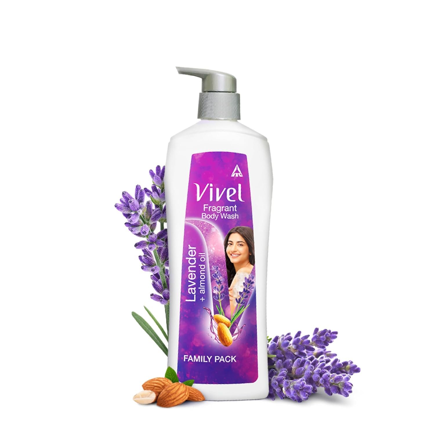 Vivel Lavender & Almond Oil Moisturizing Body Wash | Quick Wash-Off Formula for Soft, Smooth & Nourished-Looking Skin | Daily Body Cleanser | 450ml thumbnail