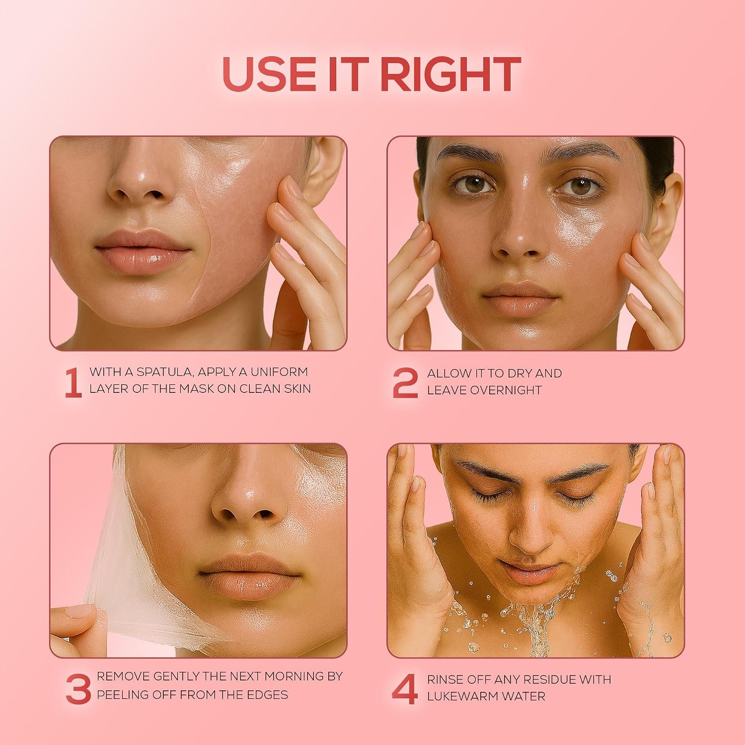 RENEE Pink Therapy Collagen Night Wrapping Face Mask | For Young, Hydrated Skin | Texture & Elasticity | Improves Skin Barrier | Hyaluronic Acid & Niacinamide Infused | 50 ml thumbnail