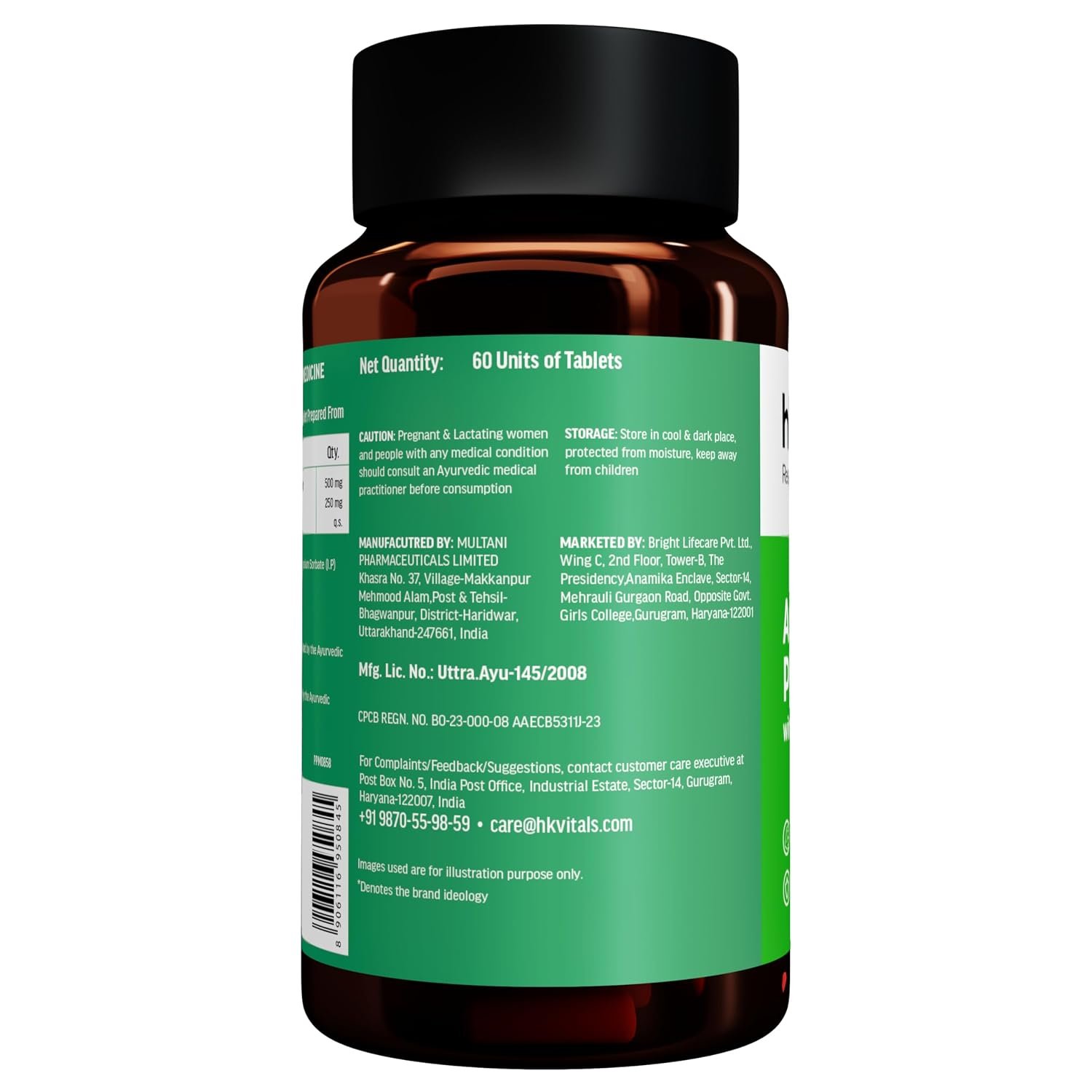 hk vitals Ashwagandha Plus with Tulsi Extract 500mg, 60 Tablets Improves Muscles Strength | Energy and Immunity Booster thumbnail