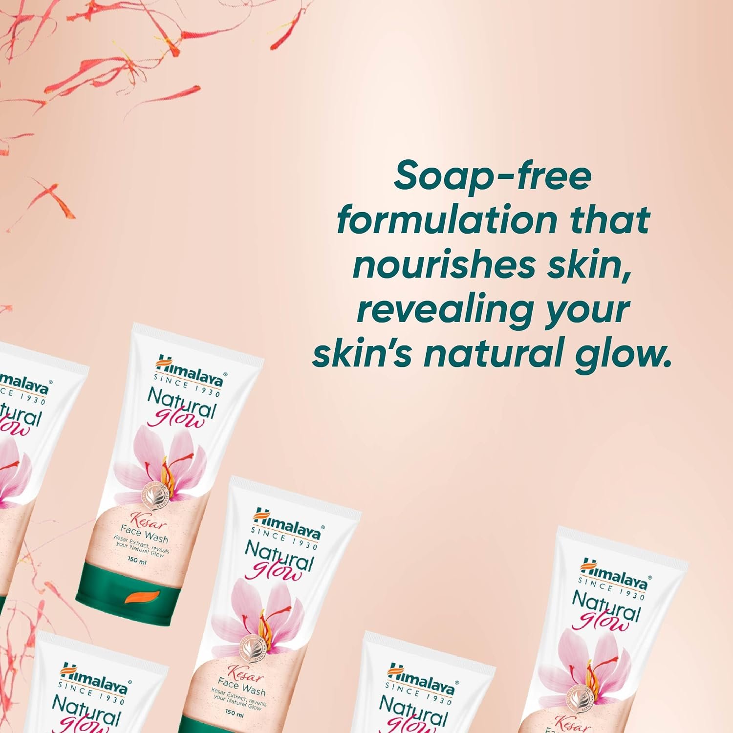 Himalaya Natural Glow Kesar Face Wash | Brightens & Nourishes for Healthy Natural Glow | with Kesar | Soothes and Refreshes Skin |  For Men & Women | 150ml thumbnail