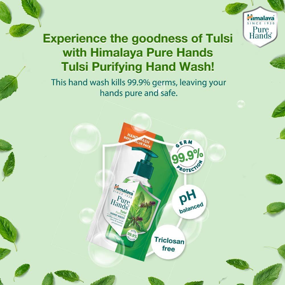 Himalaya Pure Hands | Purifying Tulsi Hand Wash Refill - 750 ml | 99.9% Germ Protection thumbnail
