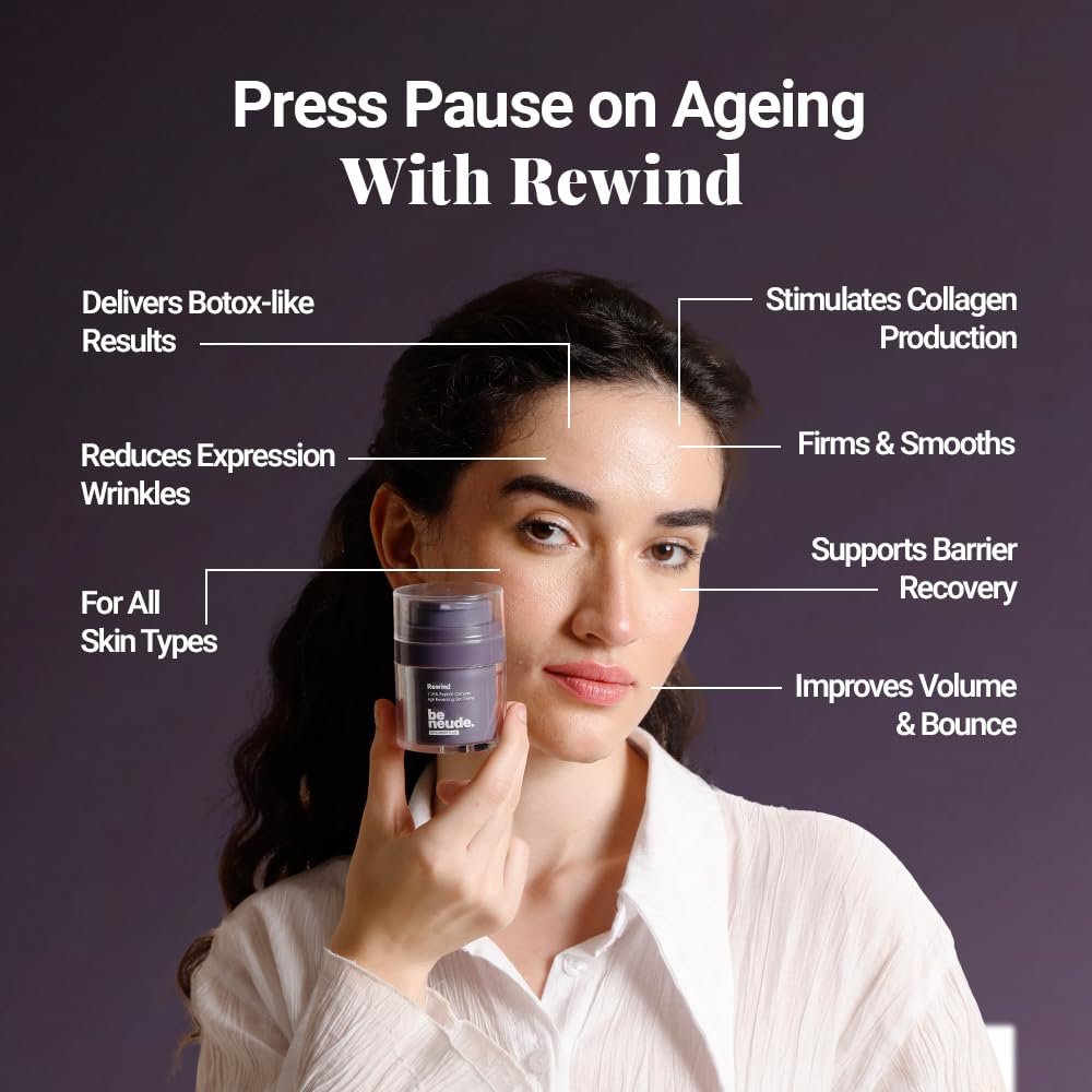 Rewind Age Reversing Gel Creme with 7.25% Advanced Peptide Complex for Wrinkle Reduction Fine Lines Smoother Firmer Skin with Vitamin C and Mandelic Acid Lightweight Anti Ageing Moisturizer thumbnail