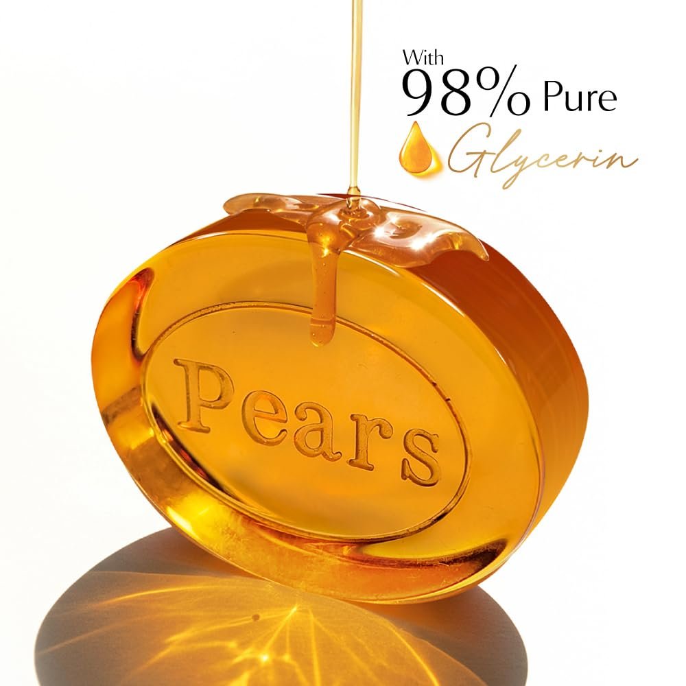 Pears Original Glycerin Soap Bar - Pure & Gentle Glow | With 98% Pure Glycerin | For Hydration & Glow | With Plant Based Cleanser for Skin & Body | Paraben-free | 125gms x 5 thumbnail