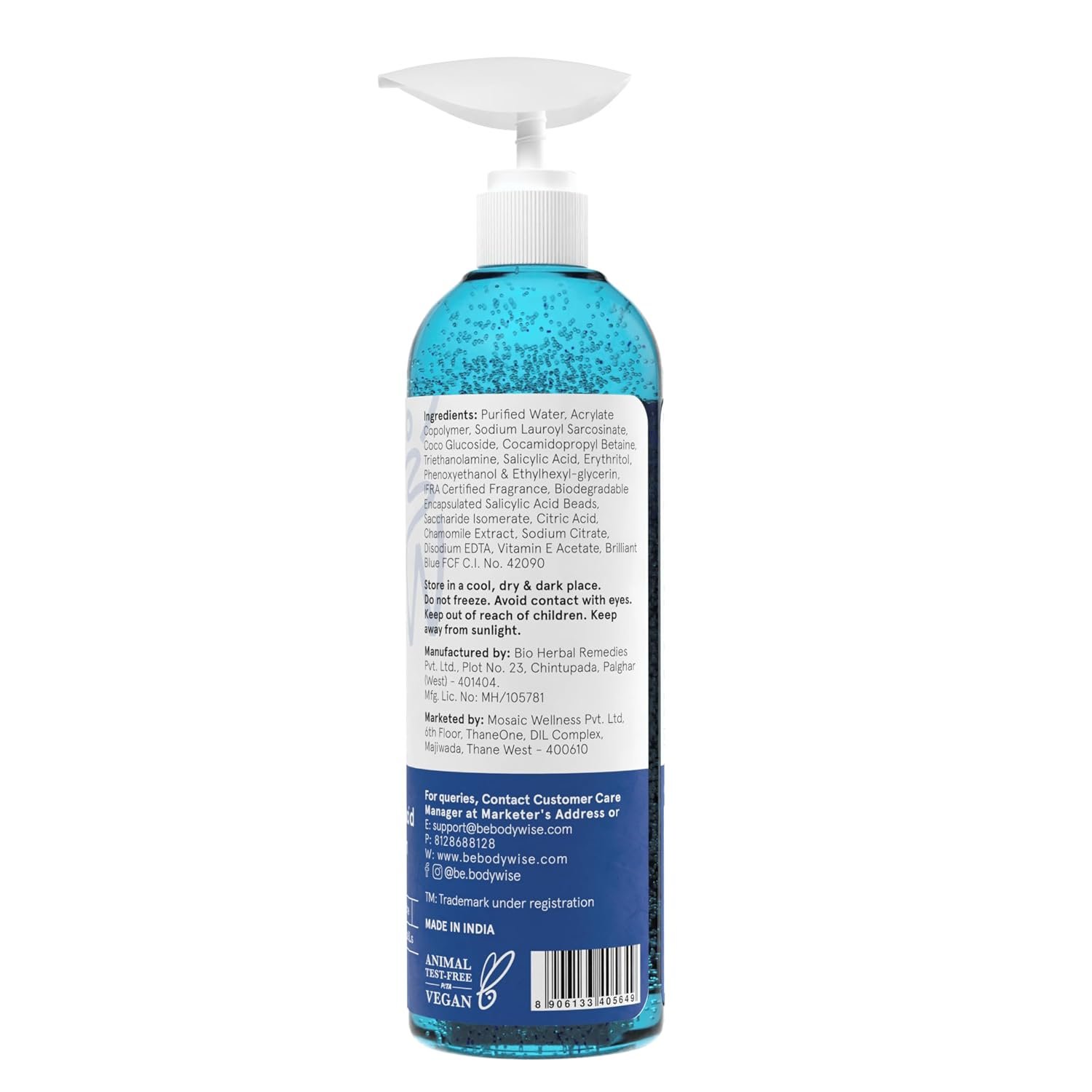 Be Bodywise 1% Salicylic Acid Body Wash 700ml | Prevents Body Acne, Bumpy skin, Exfoliates & Deep cleanses skin | Paraben & SLS free | Suitable for all skin types | Body Shower Gel thumbnail
