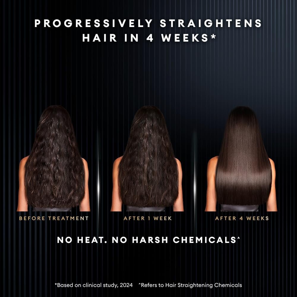 TRESemme Silk Press Pre-Wash Treatment Ampoules 4 x 15ml | Heatless Hair Straightening Treatment | Straight Hair | At-Home Treatment for straight hair thumbnail