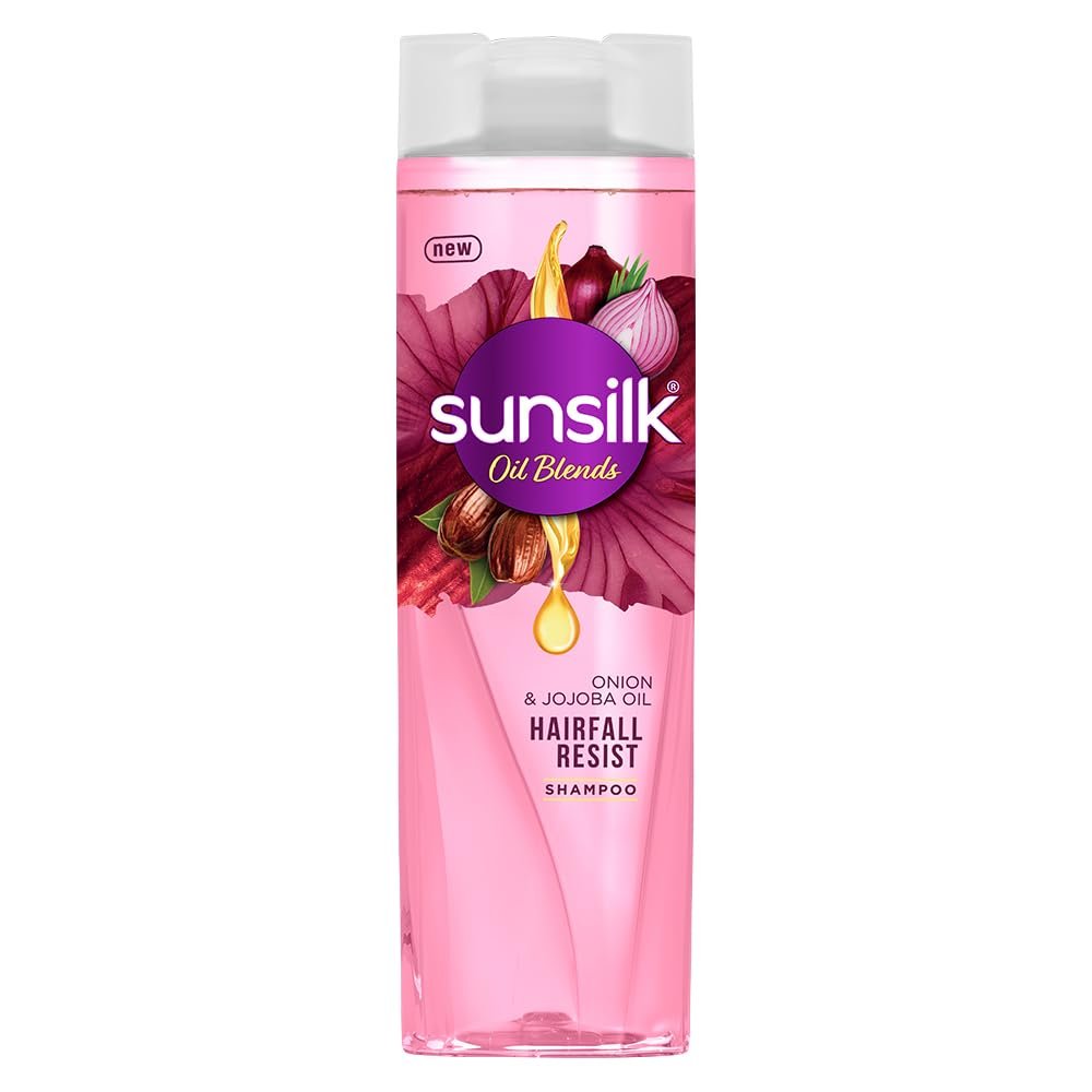 Sunsilk Hairfall Shampoo with Onion & Jojoba Oil|| that works best to nourish your long hair|| and makes it grow stronger from the first wash|| 370ml thumbnail