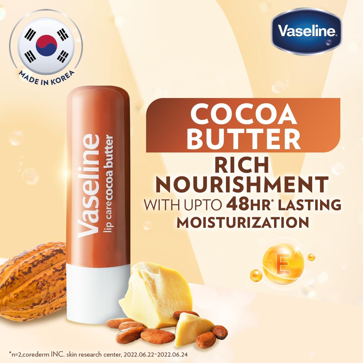 Vaseline Lip Care | Cocoa Butter Lip Balm Stick | up to 48Hr moisturization | with cocoa & shea butter | made in South Korea | 4.8g thumbnail