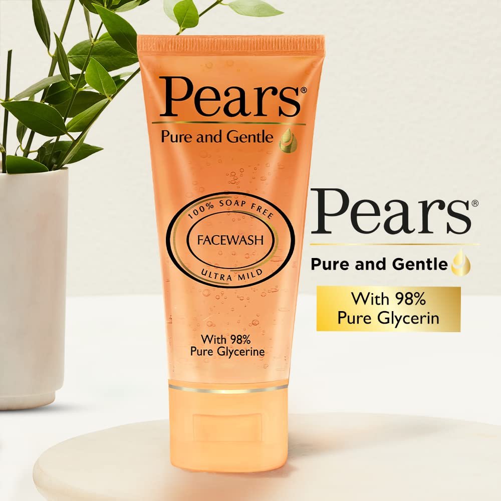 Pears Pure & Gentle Daily Cleansing Face Wash with Glycerine | pH-Balanced, 100% Soap-Free Mild Facial Cleanser for Soft, Smooth & Fresh-Looking Skin | 150g thumbnail