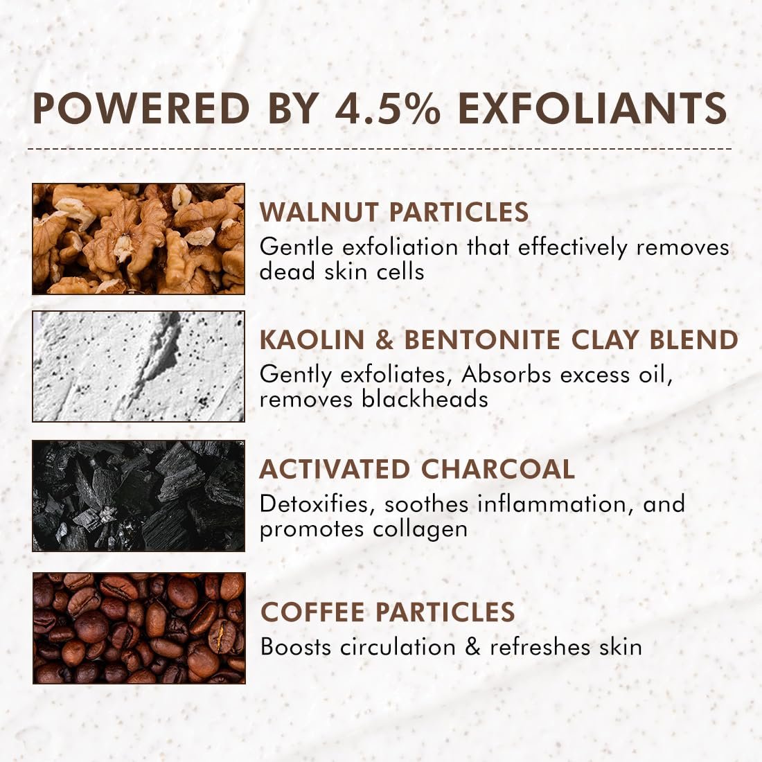 mCaffeine Pore Clearing Coffee & Cookie Face Scrub | Remove Blackheads, Detan & Exfoliate Dead Skin | 4.5% Exfoliants - Walnuts, Coffee, Charcoal, Clay | Glowing Skin Face Scrub  - 100g thumbnail