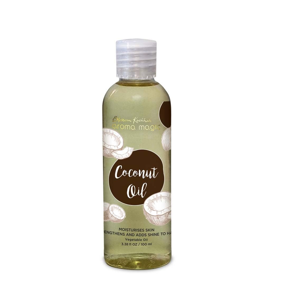 Aroma Magic Coconut Oil Hydrates & moisturises your skin, strengthens hair with shine, & heals burns, wounds and infections -100ml thumbnail