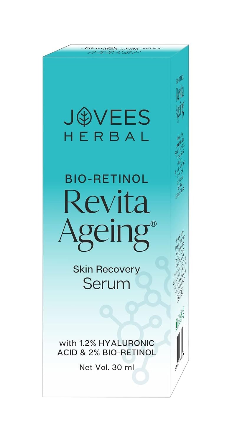 Jovees Herbal Bio-Retinol Revita Ageing Face Serum For Younger-Looking & Spotless Skin | Anti-Aging | Reduces Fine Lines & Wrinkles With Hyaluronic Acid | All Skin Type 30ml