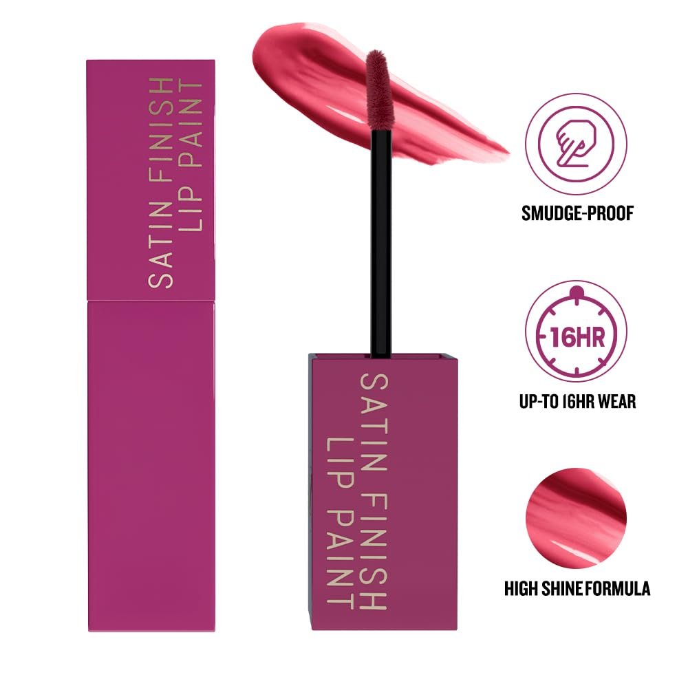 Daily Life Forever52 Satin Finish Lip Paint | Long-Lasting 16-Hour Wear | Moisturizing, Lightweight | Glossy, Smooth & Plump Lips (Berry Fix 10, Purple 4g) thumbnail