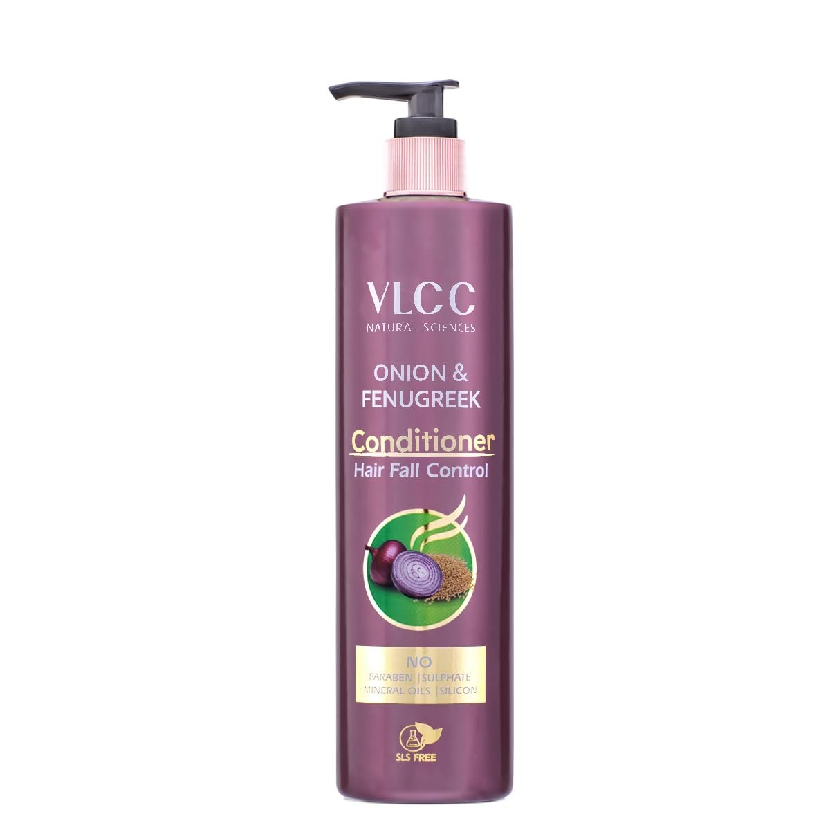 VLCC Onion & Fenugreek Conditioner - 200ml | Hair Softening | Smoothens Hair to Control Breakage | Sulphate & Paraben Free Conditioner With Onion, Fenugreek, Almond and Black Seed